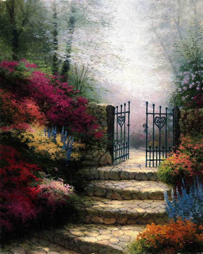 Garden Of Promise painting - Thomas Kinkade Garden Of Promise art painting
